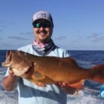 John the biggest coral trout of the trip 72cm Montebello Islands WA fishing charter